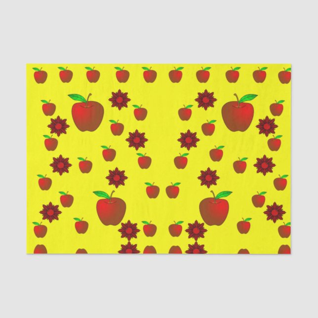 Decorative tissue paper red apples (Front)