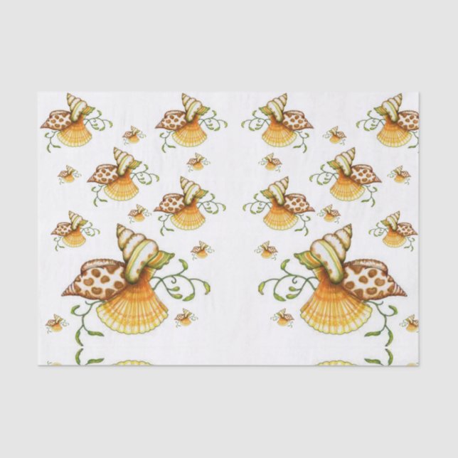 Decorative tissue paper seashells (Front)