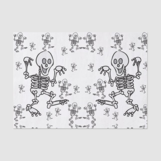 Decorative tissue paper skeletons halloween (Front)