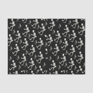 Decorative tissue paper skeletons halloween