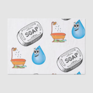 Decorative tissue paper soap bathroom