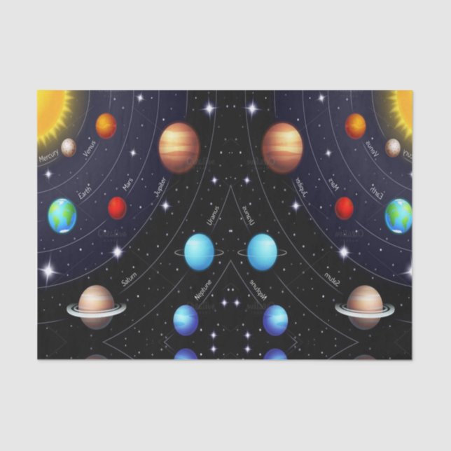 Decorative tissue paper space universe (Front)