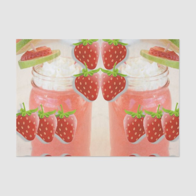 Decorative tissue paper strawberry daquirri (Front)