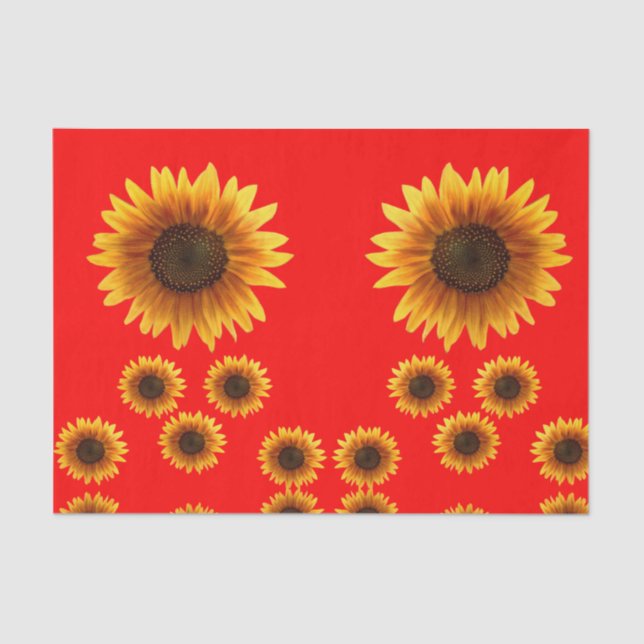 Decorative tissue paper sunflowers (Front)