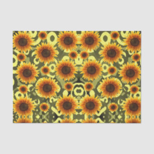 Decorative tissue paper sunflowers