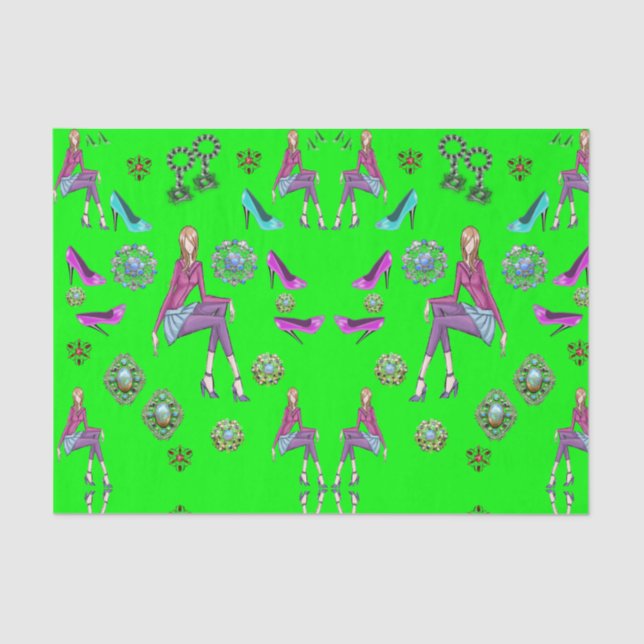 Decorative tissue paper teenagers shoes (Front)