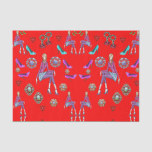 Decorative tissue paper teenagers shoes