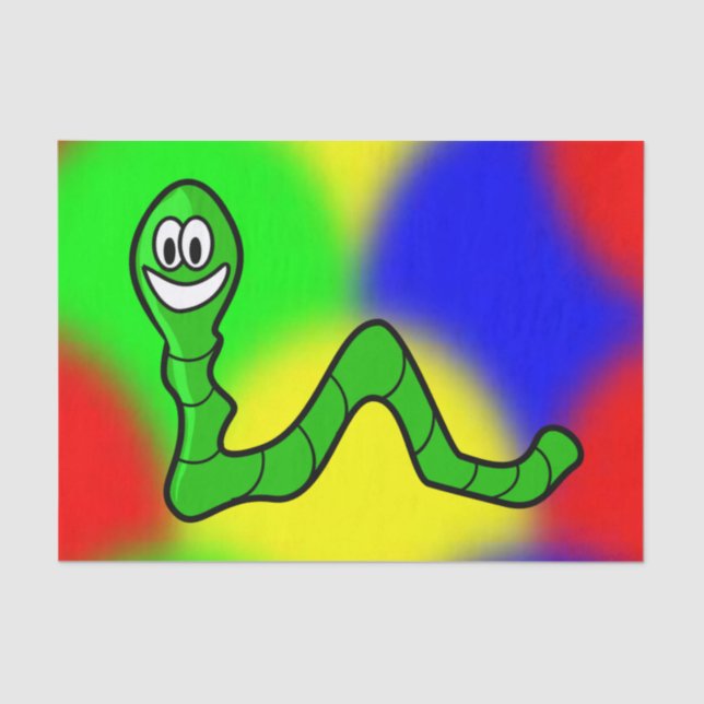 Decorative tissue paper worms (Front)