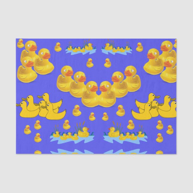 Decorative tissue paper yellow ducks (Front)