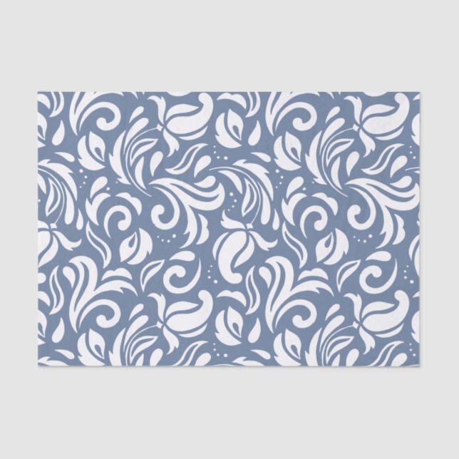 Decorative Tulip Floral in White Tissue Paper (Front)