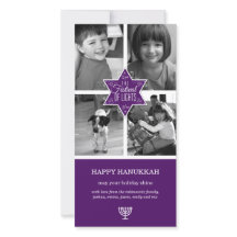Decorative Typography Purple Star Hanukkah