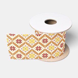Decorative Ukrainian cross stitch Satin Ribbon