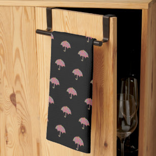 Decorative Umbrellas Black Tea Towel