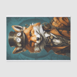 Decorative Vintage Steampunk Fox Tissue Paper