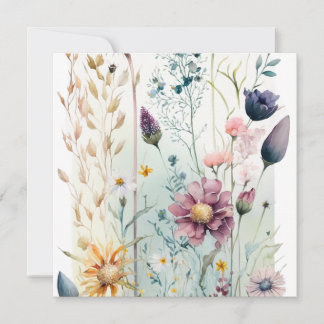 Decorative Vintage Watercolor Flowers