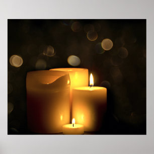 Decorative Votive Candles Poster