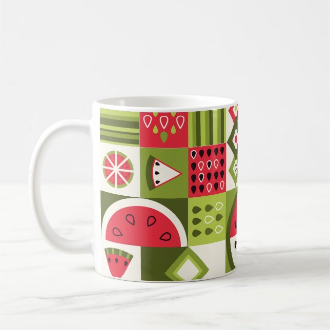 Decorative Watermelon Elements Art Print Coffee Mug (Left)