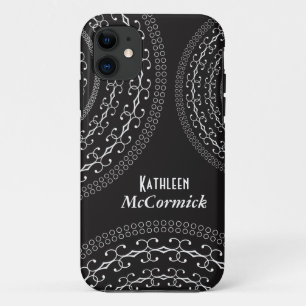 Decorative White Circles Over Your Colour with iPhone 11 Case