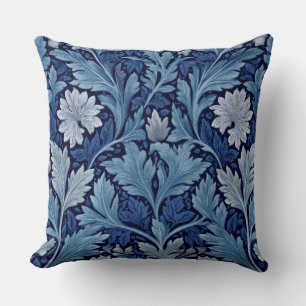 Decorative William Morris Floral Leaf Throw Pillow