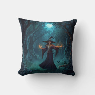 Decorative witch design pillow