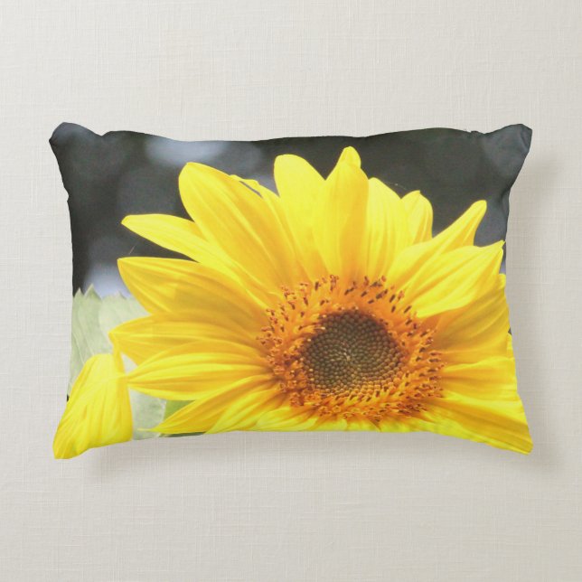 Decorative Yellow Sunflower Cushion (Front)