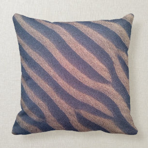 Decorative Zebra Stripes in Sand Photo Cushion