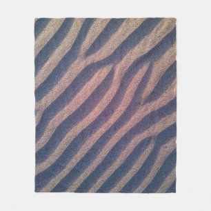 Decorative Zebra Stripes in Sand Photo Fleece Blanket