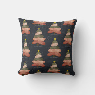 Decorativo del árbol de Navidad de medianoche Cushion