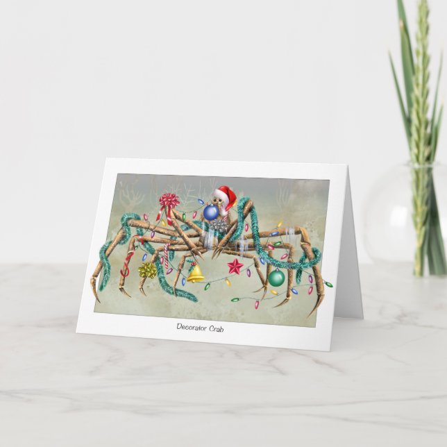 Decorator Crab Christmas Card (Front)