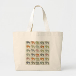 Decorator Elephant Trendy Pattern Large Tote Bag