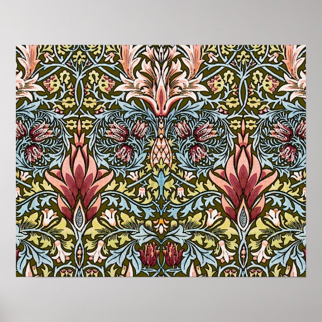 Decorator Floral Wallpaper Pattern Vintage Chic Poster (Front)