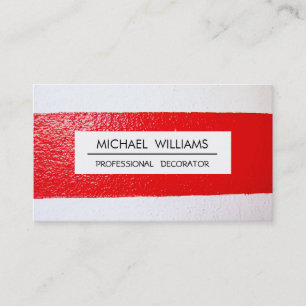 DECORATOR PROFESSIONAL PAINTER ELEGANT MINIMALIST BUSINESS CARD