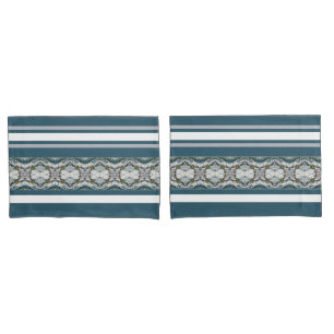 Decorator Style In Blue and Grey Pillowcase