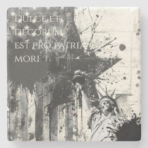 Decorum Est Pro Patria Mori Patriotic Liberty Art Stone Coaster