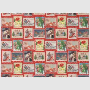 Decoupag Vintage Christmas Postcard Tissue Paper