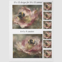 Decoupage 11x14 Design for Canvas Bumble Bee