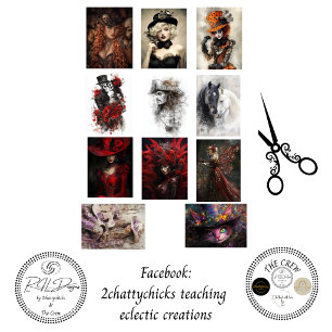 Decoupage 5x7 Steampunk Jesters Pirates & More Tissue Paper