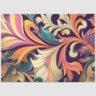 Decoupage Abstract Intricate Swirling Palette  Tissue Paper