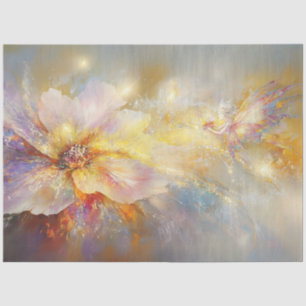 Decoupage Abstract Painting Flower & Fairy Tissue Paper