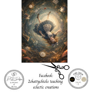 Decoupage Alice Adventurous Fall into Wonderland Tissue Paper