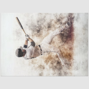 Decoupage America Loves Baseball Player Abstract Tissue Paper