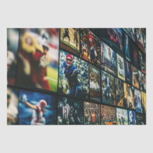 Decoupage American Football Screen Scenes Tissue Paper