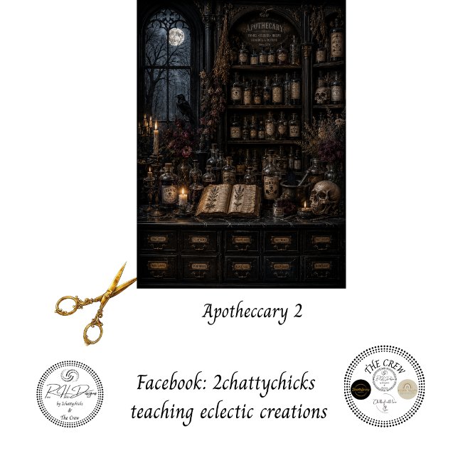 Decoupage Apothecary Potion Room  Tissue Paper (Creator Uploaded)