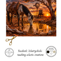 Decoupage Australian Outback Horse Watering Hole