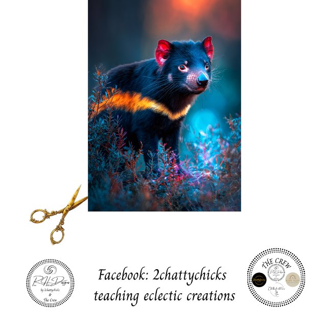 Decoupage Australian Tasmanian Devil Bold Colourfu Tissue Paper (Creator Uploaded)