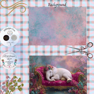 Decoupage Background Soft Pastels Dreamscape Tissue Paper