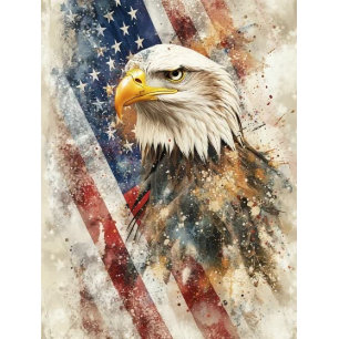 Decoupage Bald Eagle American Flag Pride Tissue Paper