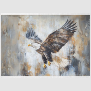 Decoupage Bald Eagle American Flag  Tissue Paper