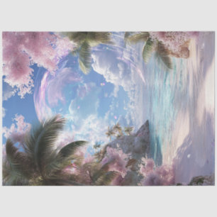 Decoupage Beach Paradise Fantasy Hot Day of Summer Tissue Paper