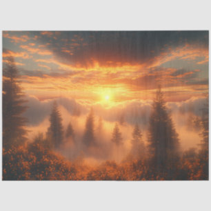Decoupage Black Forest Germany Sunrise Tissue Paper